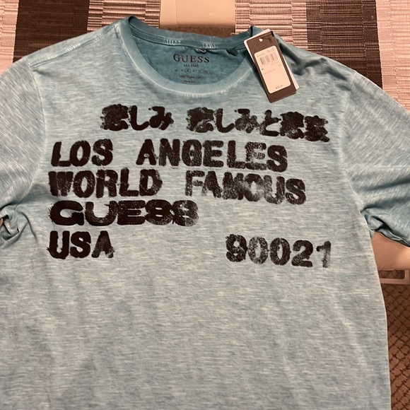 New Men’s Guess Jeans Los Angeles Stencil Tee - Picture 3 of 8
